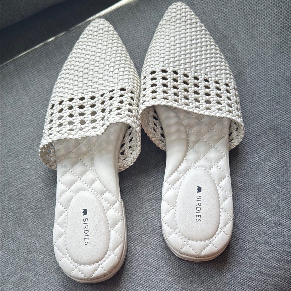 Birdies White Artisanal Mules - Picture 3 of 3